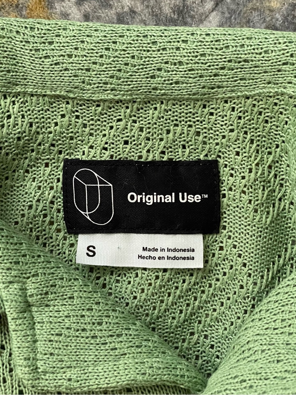 Original Use Sage Green Short-Sleeve Knit Polo Shirt - Picture 7 of 7